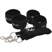 Lux Fetish Lux Fetish - Bed Spreader 7 Piece Playful Restraint System - Black