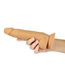 Dépendance nue Dildo à double densité en silicone de 8" – Caramel image 3