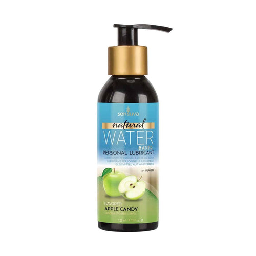 Sensuva Natural Water-Based – Hydratant personnel aromatisé - 4,2 oz - Pomme Candy image 0