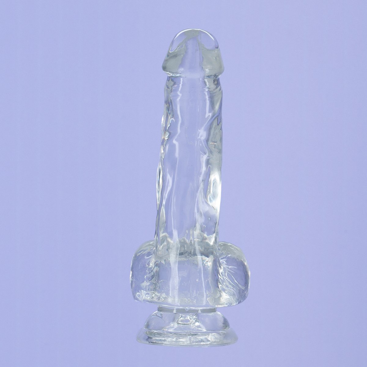 Cristal de toxicomanie – Dildo clair de 8" avec boules image 3