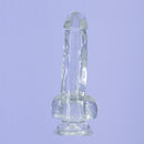 Cristal de toxicomanie – Dildo clair de 8" avec boules image 3