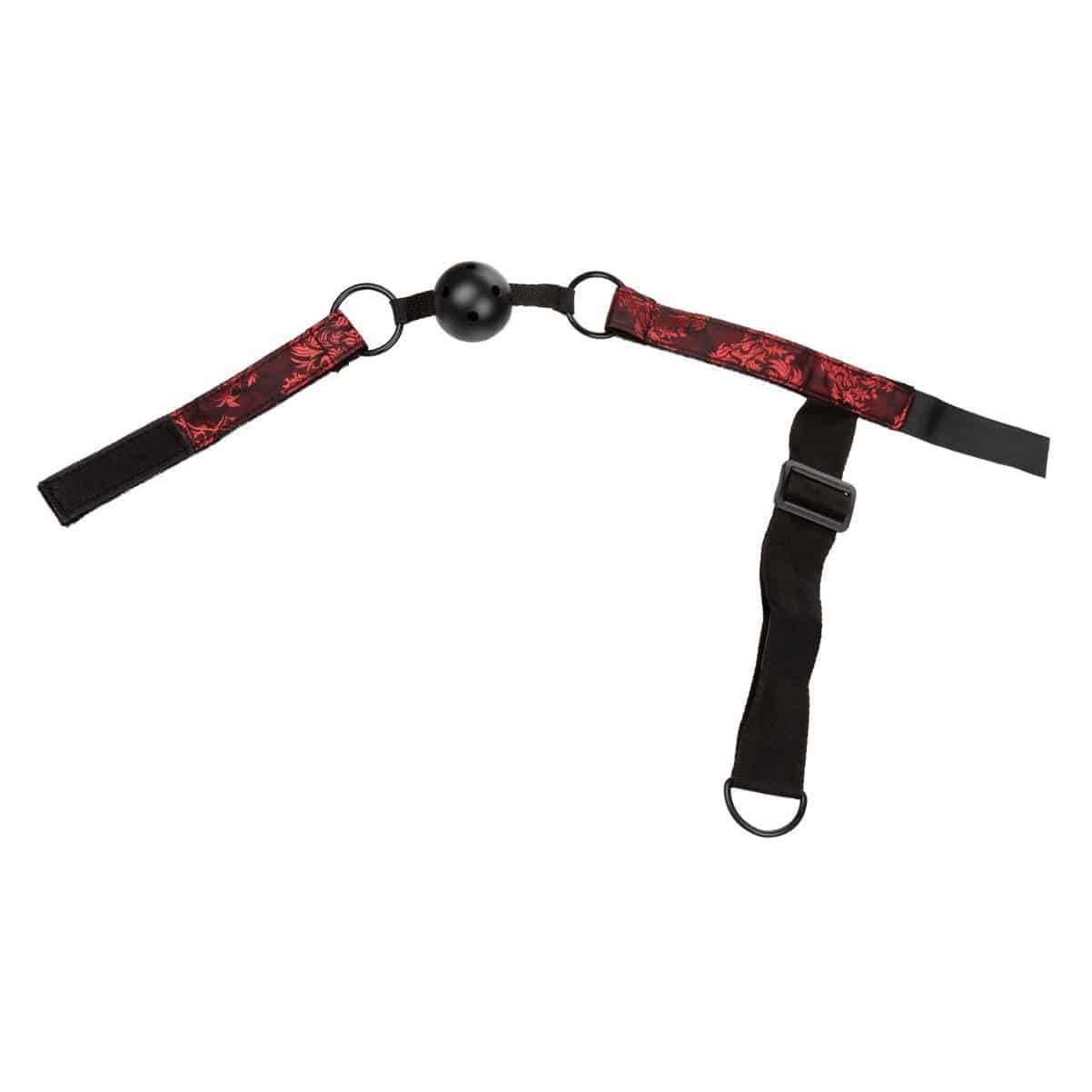 CalExotics® Scandal – Gag à boule respirant avec Cuffs – Rouge image 2
