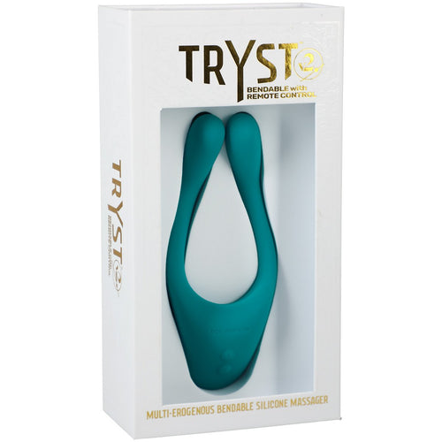 Doc Johnson Tryst V2 Bendable Multi Erogène Massager en silicone de zone - Teal