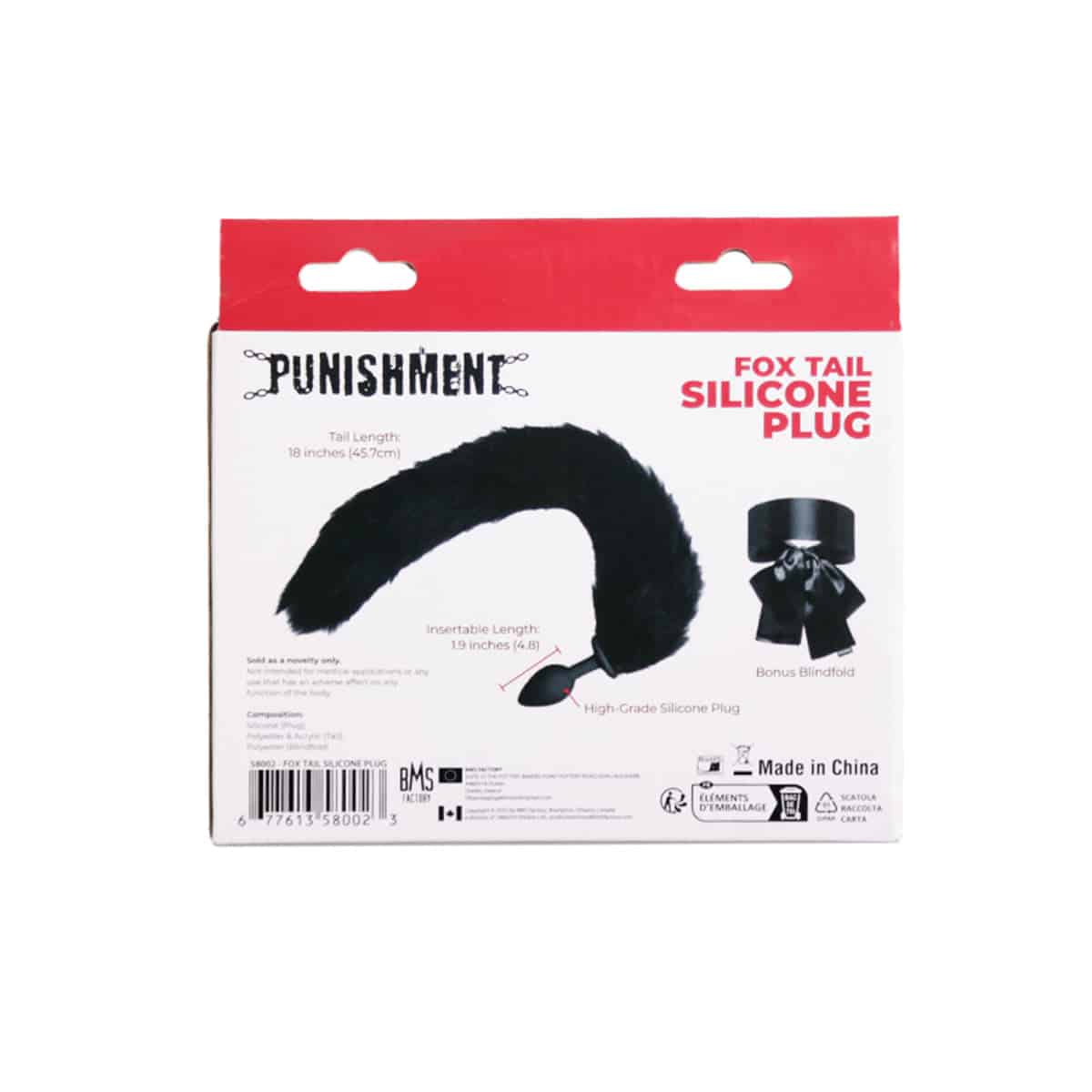 Pénalité - Fox Tail Silicone Anal Plug – Noir image 5