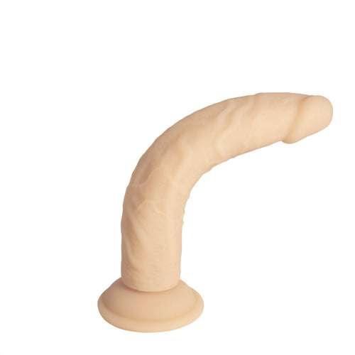 Dépendance nue – 9-- Silicone double densité Dildo bendable - Vanille image 5