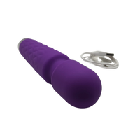 vibromasseur baguette étanche avec 20 modes et 8 niveaux d’intensité, masseur-baguette discret pour le plaisir féminin, jouet intime pour femme