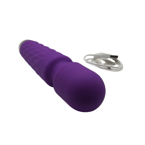 vibromasseur baguette étanche avec 20 modes et 8 niveaux d’intensité, masseur-baguette discret pour le plaisir féminin, jouet intime pour femme