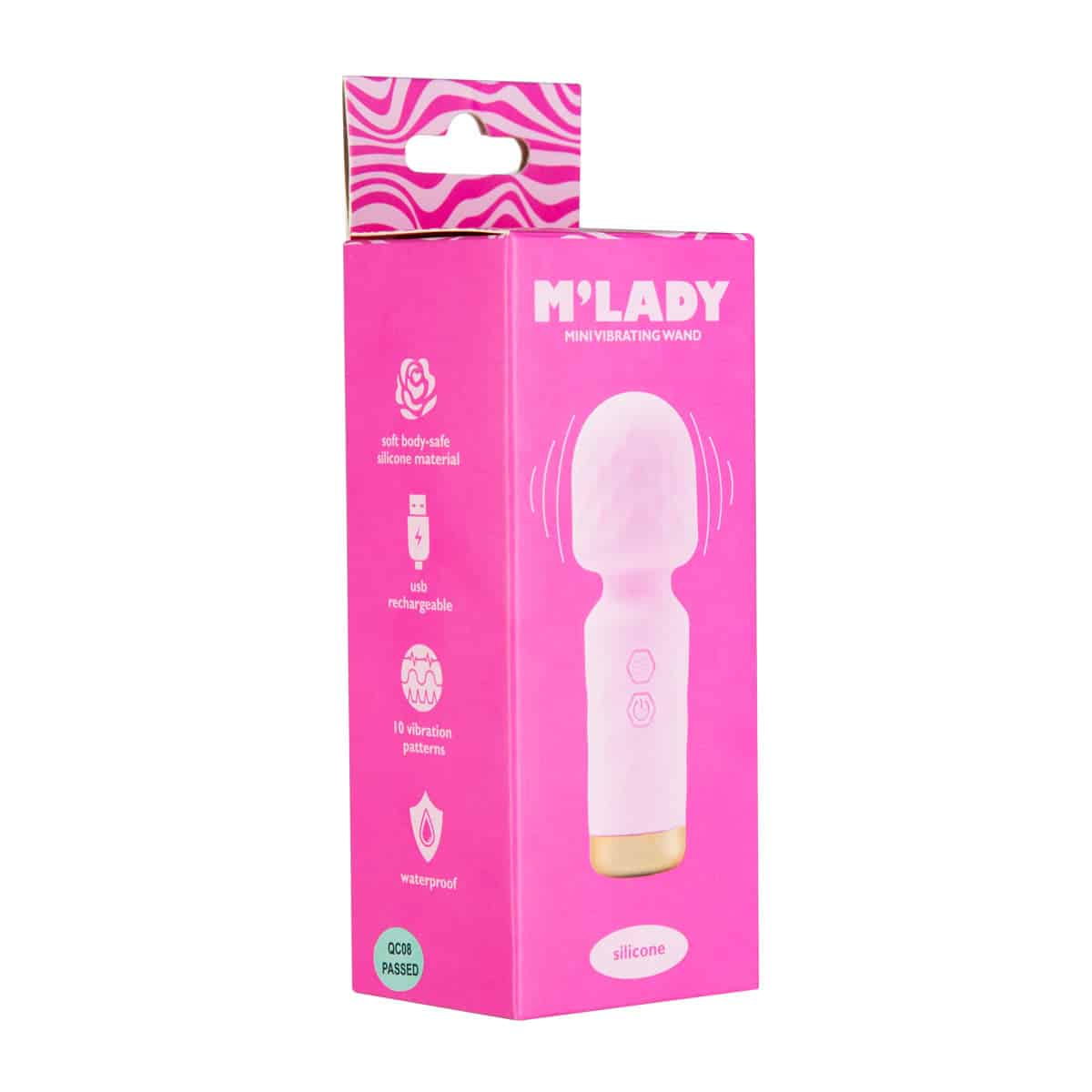 Lady – Mini baguette vibrante – Rose image 3