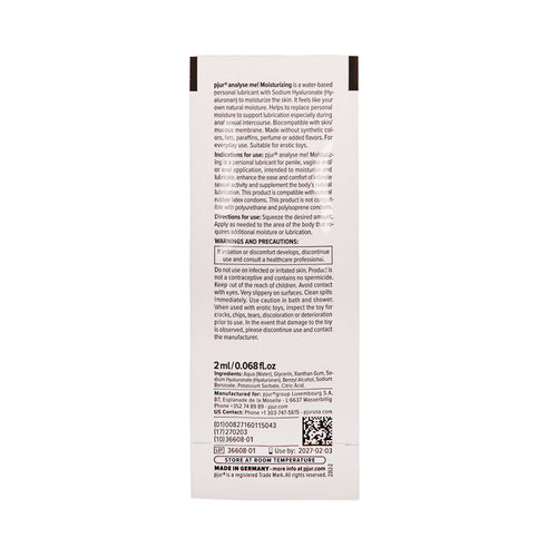 Pjur® Analyse Me - Lubrifiant Anal à base d'eau - Oreiller de 2 ml ESSAIS