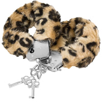 Tender Cuffs Furry Handcuffs - Leopard