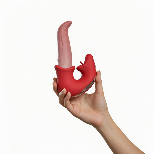 BMS Factory baiser lèvres stimulateur double - rouge