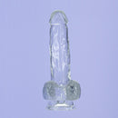 Cristal de toxicomanie – Dildo clair de 8" avec boules image 2