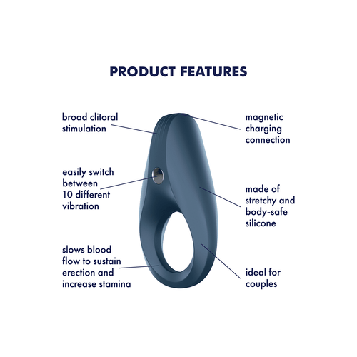 Anneau de Rocket Satisfyer – Anneau de cock vibrant – Bleu image 3