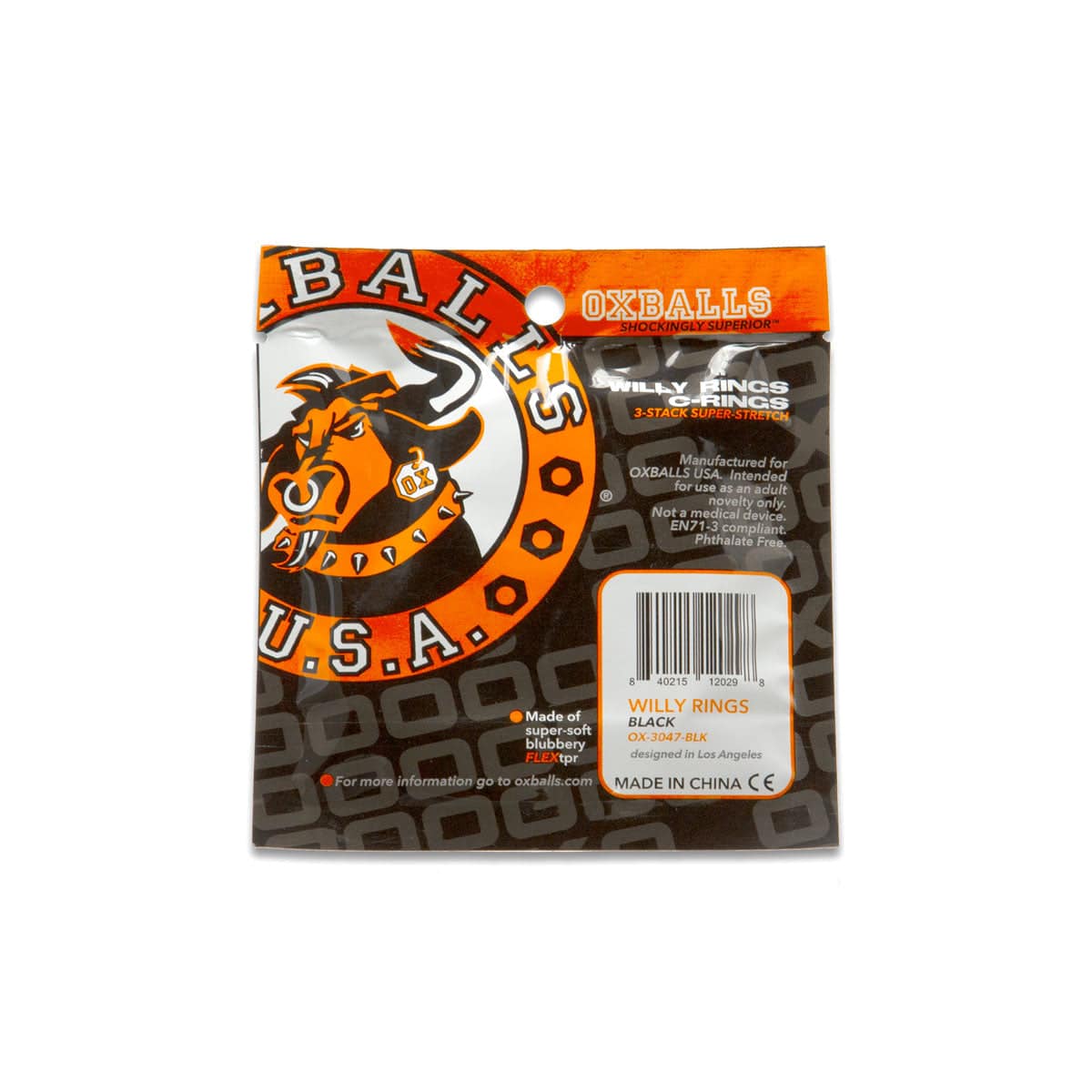 Oxballs Willy Rings – Cock Rings – 3 Pack – Noir image 2