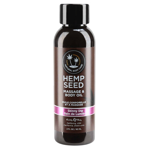 Massage de graines de chanvre terrestre et huile corporelle - Skinny Dip - 60ml/2oz image 0
