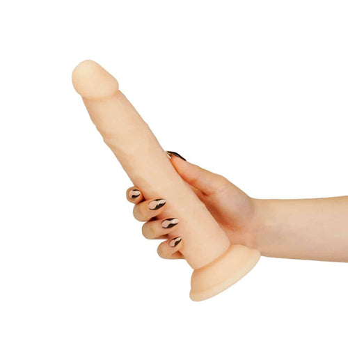 Dépendance nue – 9-- Silicone double densité Dildo bendable - Vanille image 3