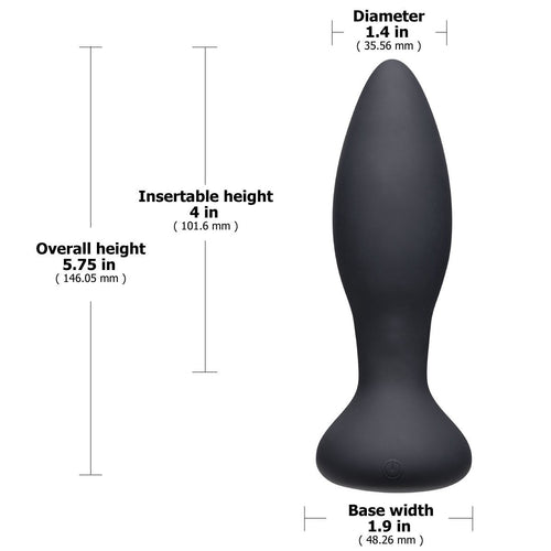 Doc Johnson A Play Experienced VIBE – Plug anal vibrant en silicone avec télécommande – Noir image 2