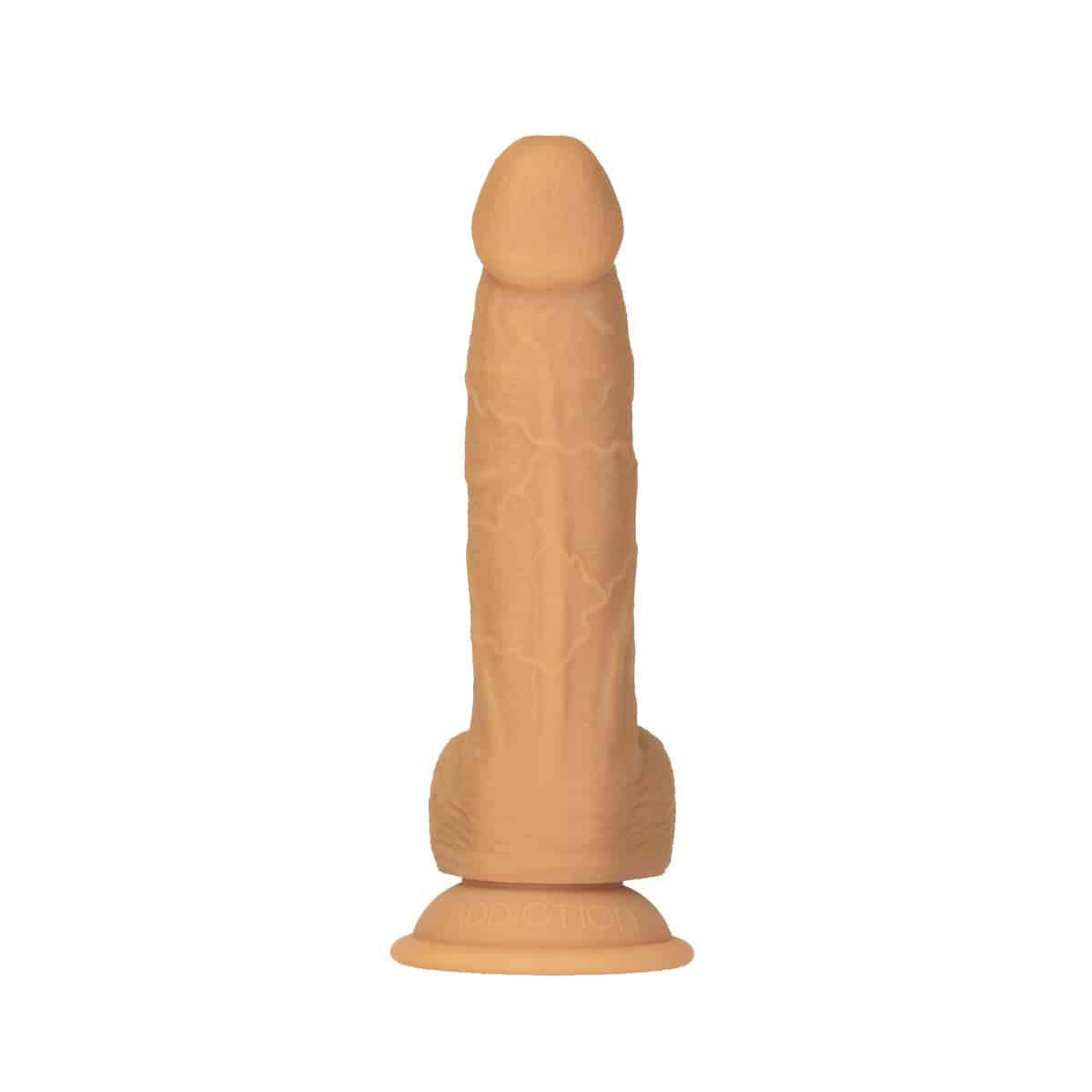 Dépendance nue Dildo à double densité en silicone de 8" – Caramel image 4