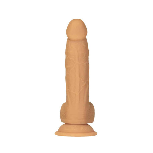 Dépendance nue Dildo à double densité en silicone de 8" – Caramel image 4
