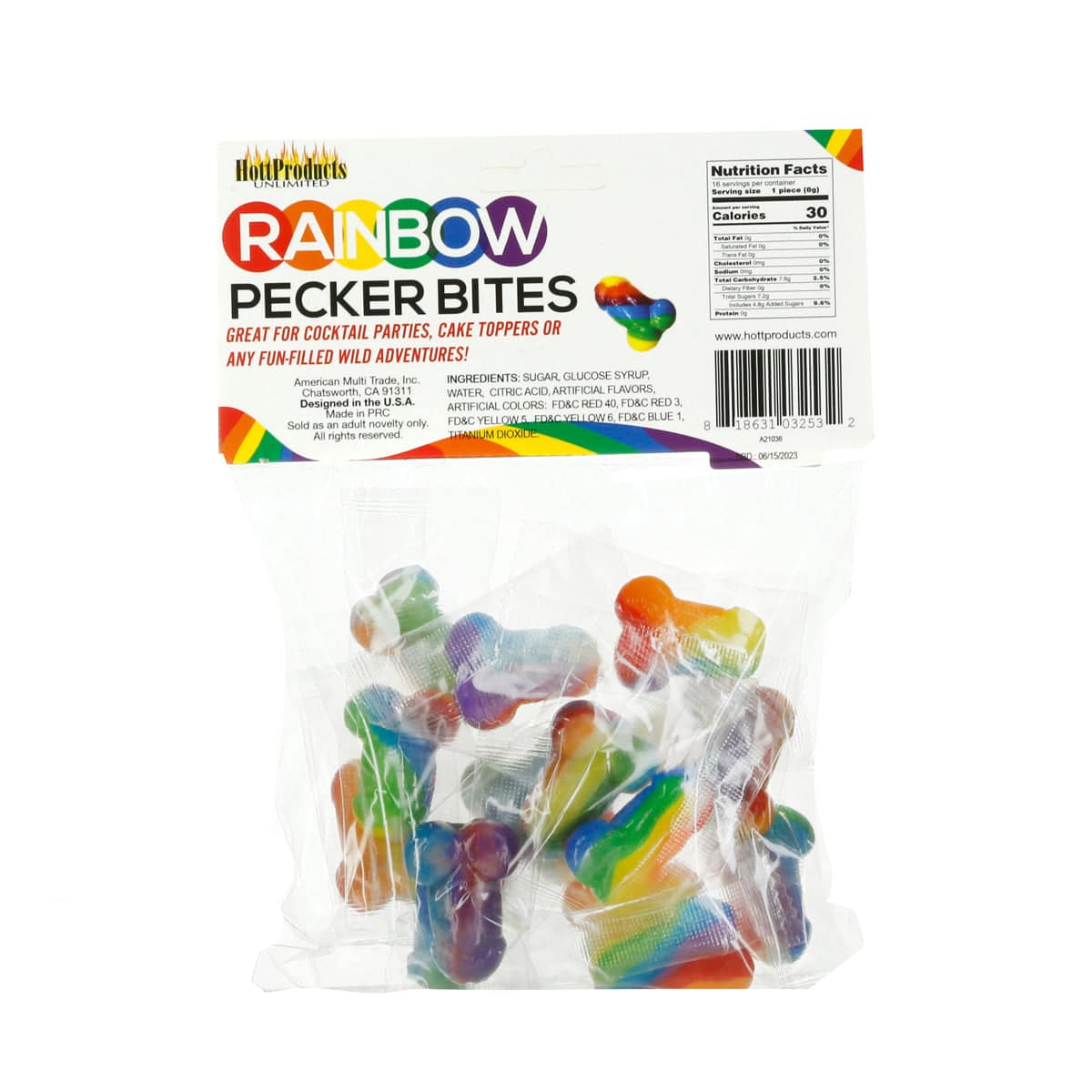 Produits chauds - Rainbow Pecker Bites Candy – 128g image 0
