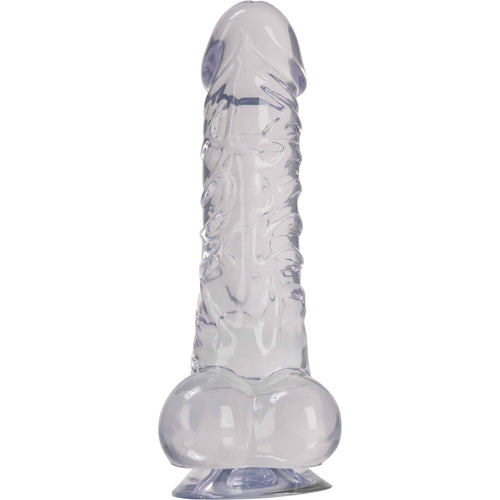 NMC Luxe 7" Dong réaliste de la série Clear Stone avec Scrotum et Suction Cup image 2