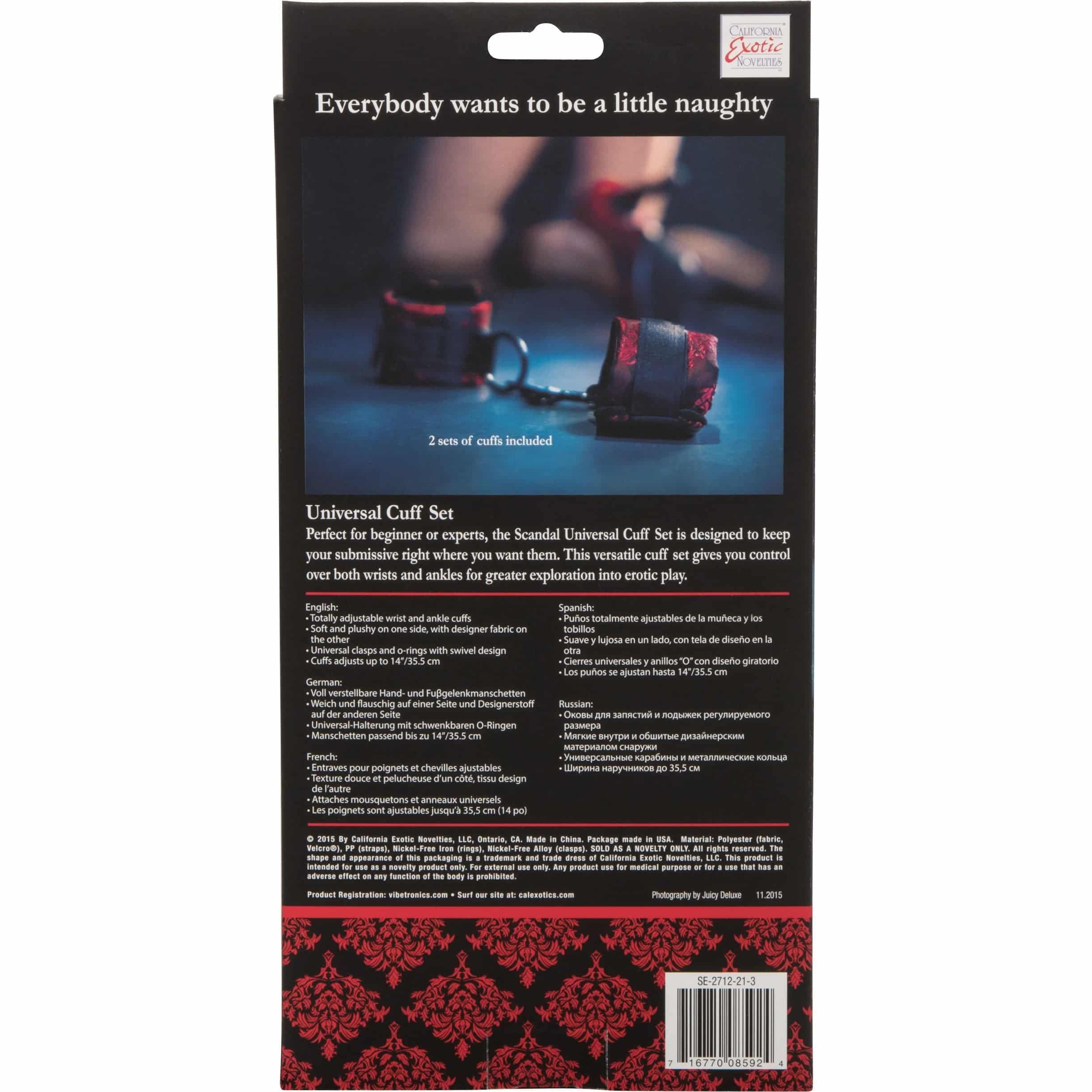 CalExotics® Ensemble de cuffs universels Scandal image 5
