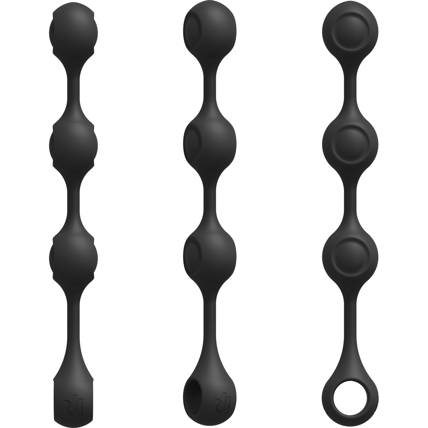 Kink par Doc Johnson - Anal Essentials Weighted Silicone Anal Balles - Noir