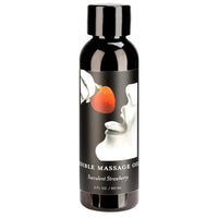 Huile de massage de chanvre comestible du corps terrestre - Fraise - 60ml/2oz