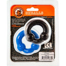 Cockring ultra-balles Oxballs – 2 packs - Noir/bleu de police image 1