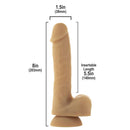 Dépendance Bendable 8" Dong - Andrew - Caramel avec PowerBullet image 3