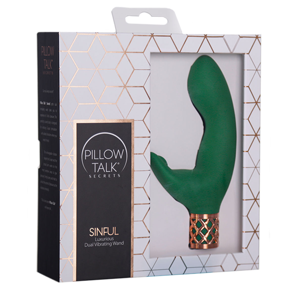 Pillow Talk® Secrets - Sinful – La baguette double vibrante de luxe - Vert