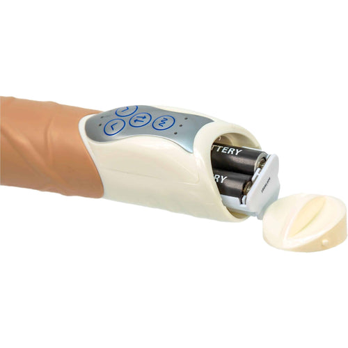 Sept créations Long John Thrusting Vibrator - 11" - Beige image 4