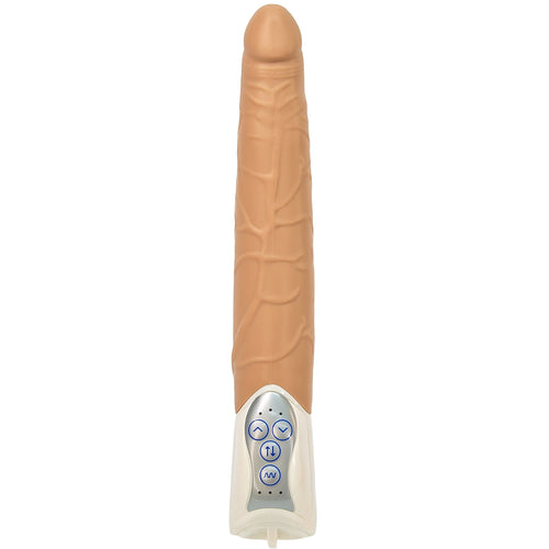 Sept créations Long John Thrusting Vibrator - 11" - Beige image 0
