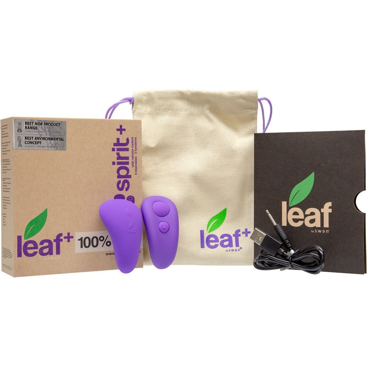 Swan Leaf+ - Vibrateur Spirit+ avec télécommande - Purple