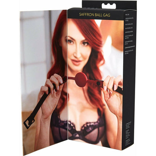 Feuilles de sport Saffron Silicone Bal Gag - Rouge image 1