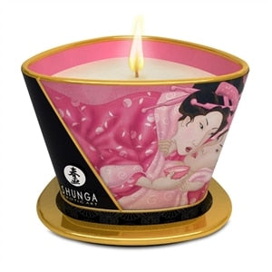 SHUNGA CHANDELLE A MASSAGE PÉTALES DE ROSES image 0