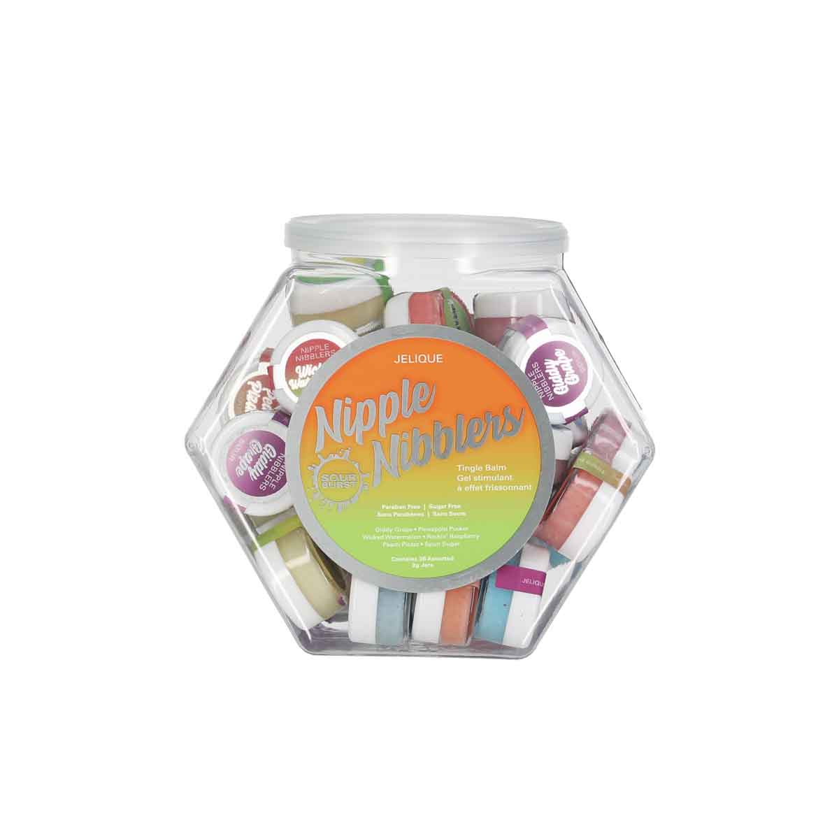 Jelique – Nipple Nibblers – Sour Burst Tingle Baume – Jarres et affichage – 36 pcs – 3 g image 0