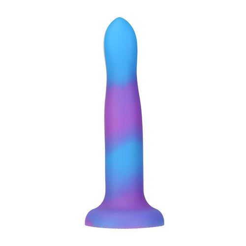 Rave par toxicomanie - 8" Glow in the Dark Dildo - Blue Purple image 0