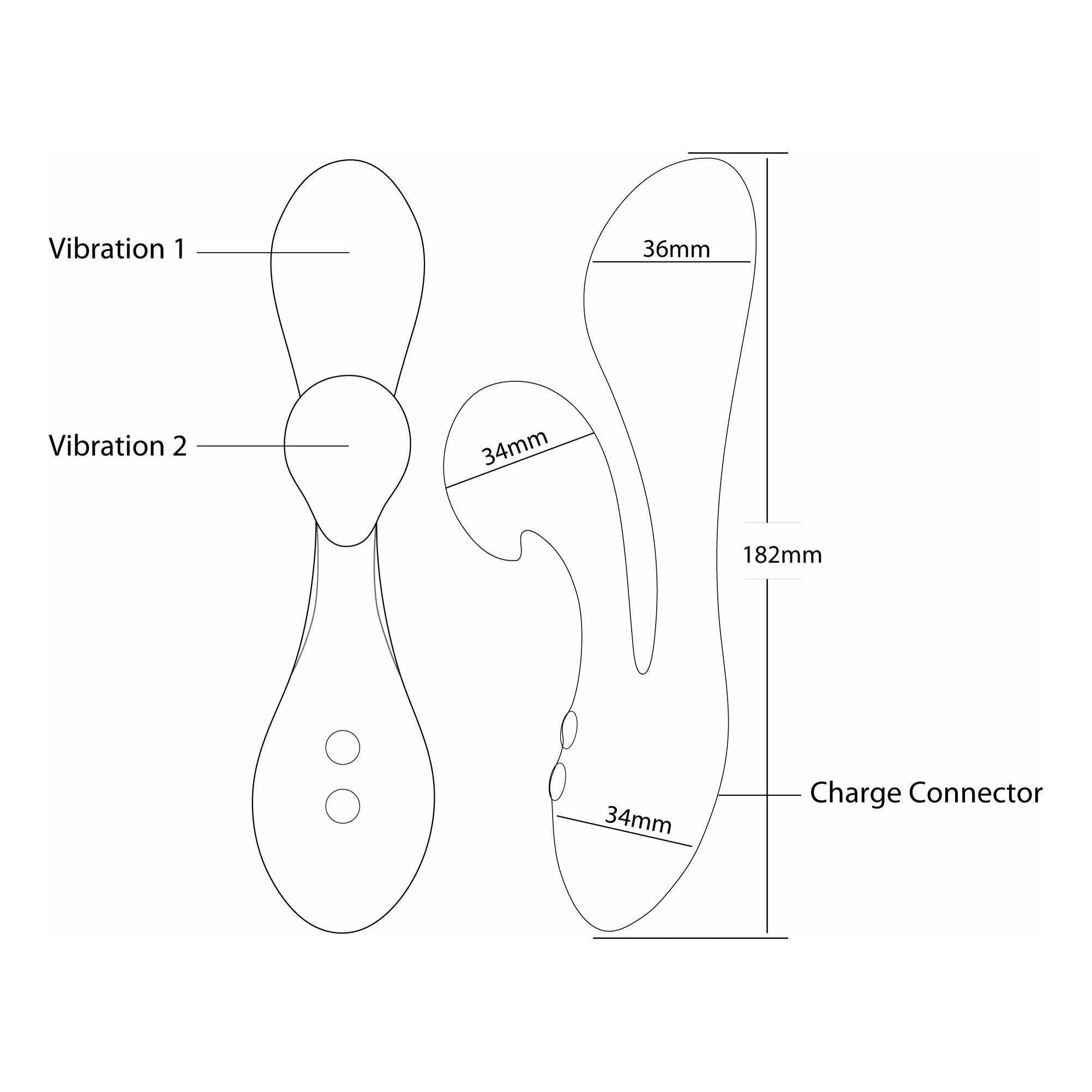 Le Swan Silhouette - Dual Vibrator - Rechargeable - Rose