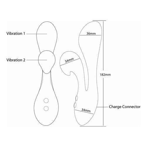 Le Swan Silhouette - Dual Vibrator - Rechargeable - Rose