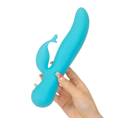 Le vibrateur double action Kissing Swan® - Bleu