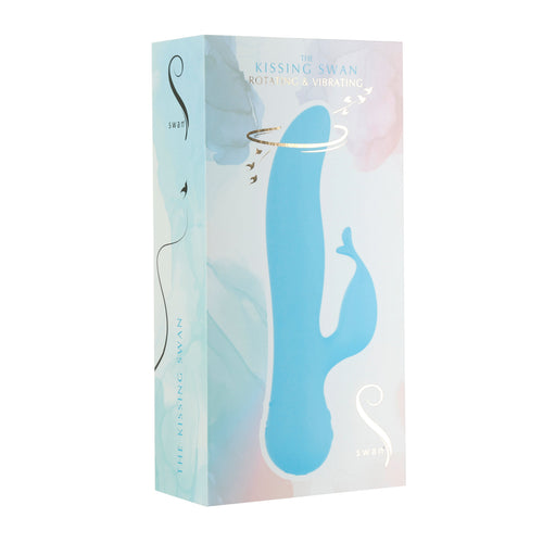 Le vibrateur double action Kissing Swan® - Bleu