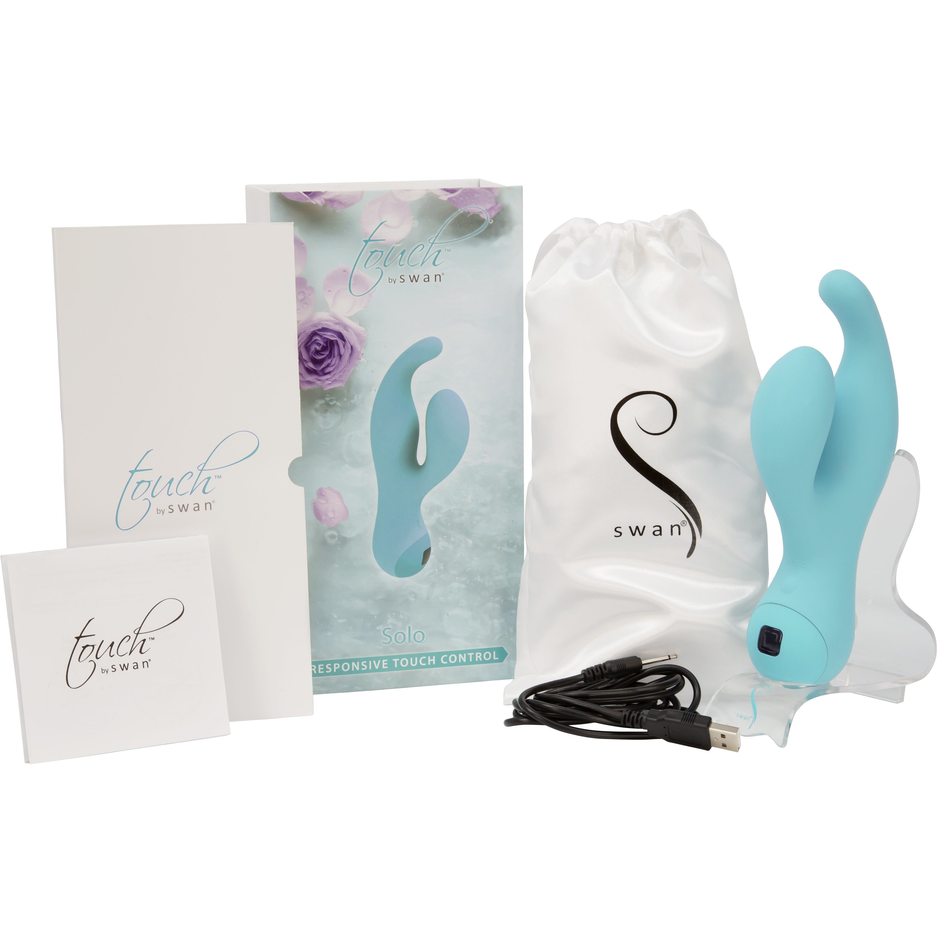 Swan Touch - Solo - Dual Vibrator - Rechargeable - Teal