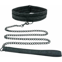 Sportsheets Sincerely - Lace Collar & Leash - Black