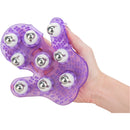 Gant de massage simple et vrai boules à roulettes - violet