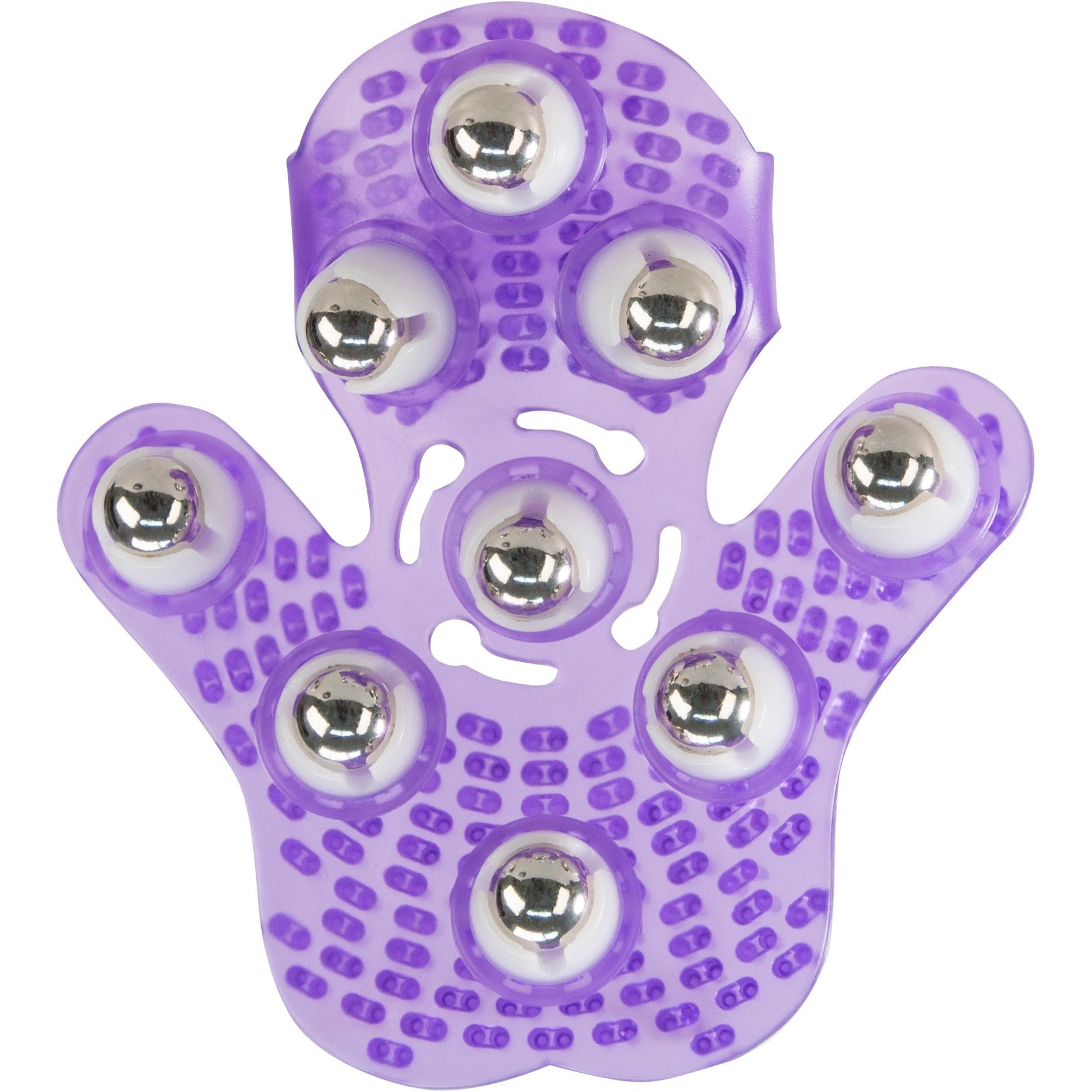 Gant de massage simple et vrai boules à roulettes - violet