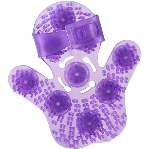 Gant de massage simple et vrai boules à roulettes - violet