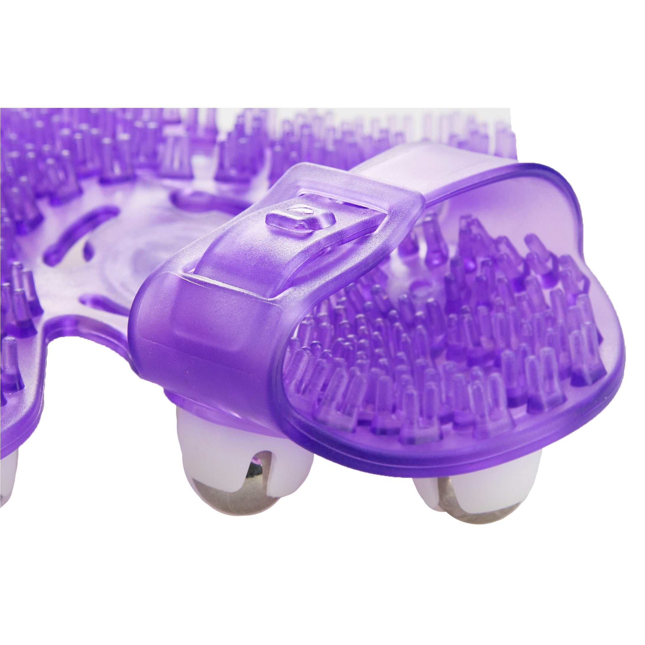 Gant de massage simple et vrai boules à roulettes - violet