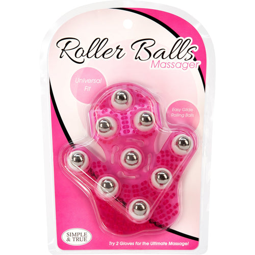 Gant de massage simple et vrai Roller Balls - Rose
