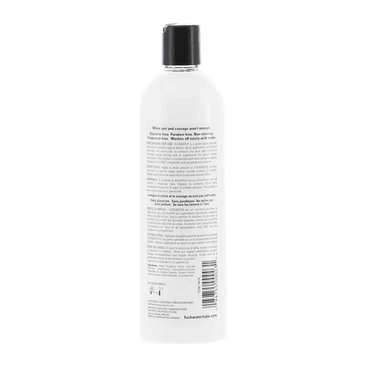 Eau de baise - Lubrifiant personnel à base d'eau blanche - 8oz/240ml image 0